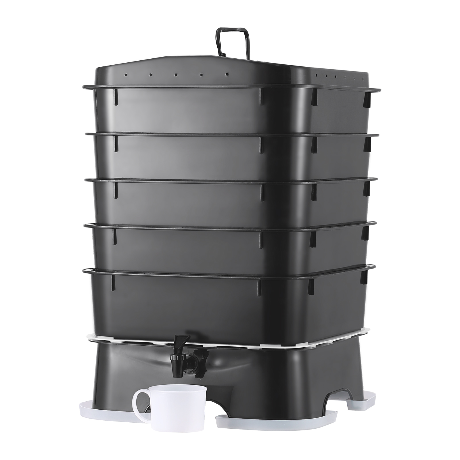 Pote de composto de minhoca co - Composting Kit Indoor avaliação e preço